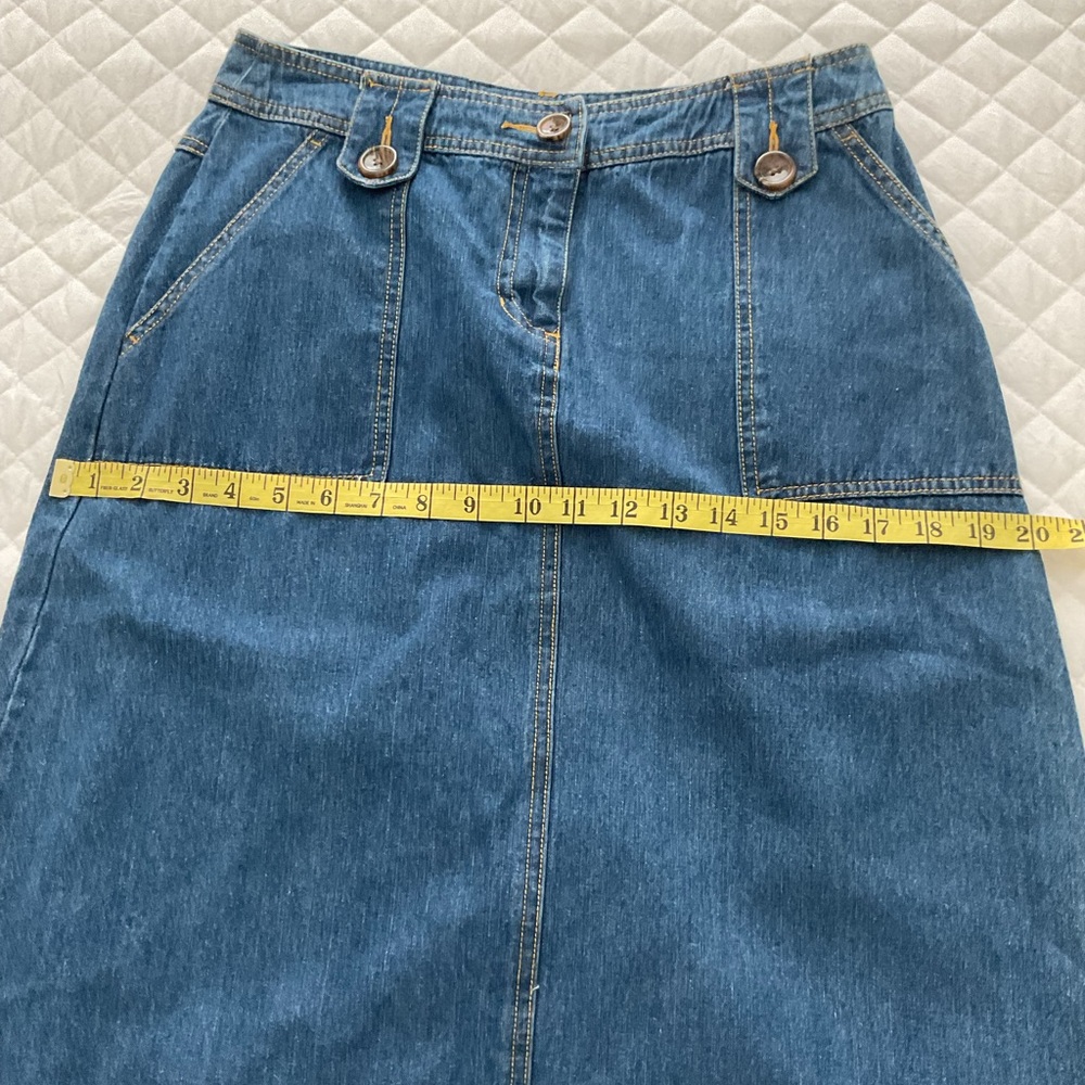 Kim Rogers Blue A-Line Denim Skirt - Picture 4 of 6